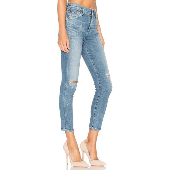 Citizens of Humanity High Rise Rocket Crop Womens Fizzle Skinny Jeans Size 26 - Picture 2 of 10
